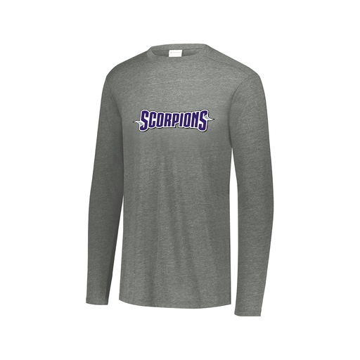 [FTLCUBGY-AXS-LOGO1] Decker Men's Tri-Blend T-Shirt - Long Sleeve (Adult XS, Gray, Logo 1)